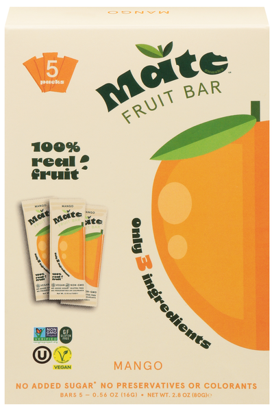 Mate No Sugar Added Mango Fruit Bars - 5 ct