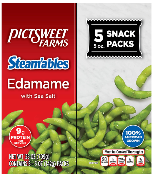 Pictsweet Farms Steam'ables Edamame Snack Packs - 5 ct Frozen