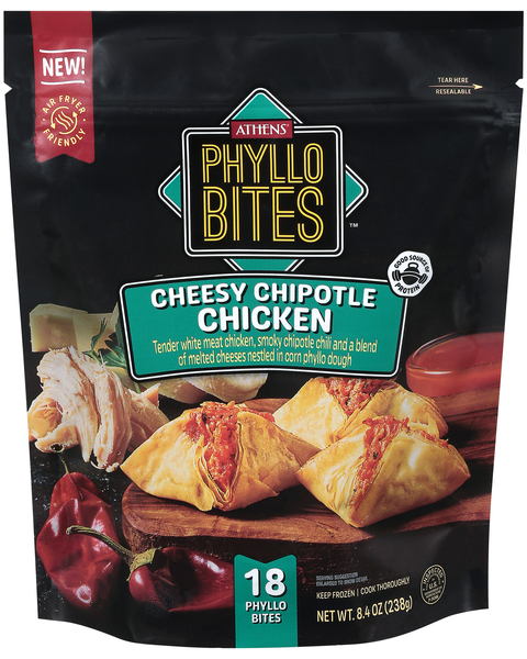 Athens Cheesy Chipotle Chicken Phyllo Bites - 18 ct Frozen