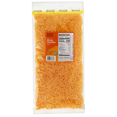 Know & Love Shredded or Chunk Cheese, 16 oz, $3.99
