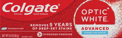ANY Colgate Optic White Advanced 3.2 oz., Charcoal, Purple, Sensitive 3.8-4.2 oz. 3 oz