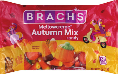 Brach's candy corn, autumn mix or pumpkins 11 oz.