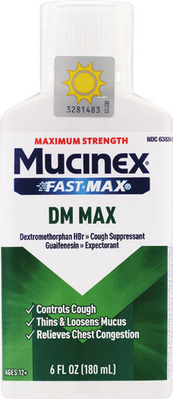 Delsym 6 oz, Mucinex 6 oz or 16-20 ct. (excludes Mucinex Multi-Symptom 16 ct. and ALL products with pseudoephedrine or ephedrine)