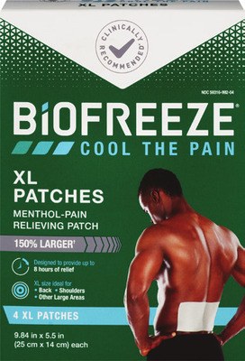 Biofreeze large patches, 4-5 ct. (excludes UltraFlex)