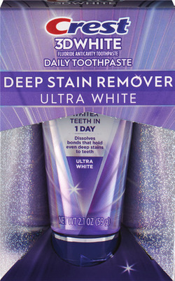 ANY Crest 3D White Deep Stain Remover 2.1 oz, Brilliance, Whitening Therapy, Gum care or Clean Breath 3.8-4.8 oz toothpaste.