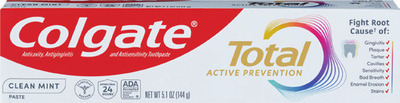 ANY Colgate Total 5.1 oz toothpaste 1 ct., Optic White, Total Active Prevention or Enamel Strength mouthwash 473-500mL.