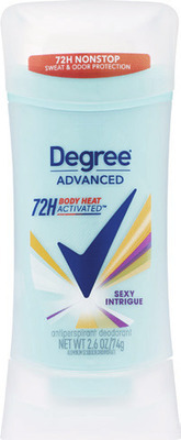 Degree deodorant or dry sprays (excludes twin pks. and whole body).