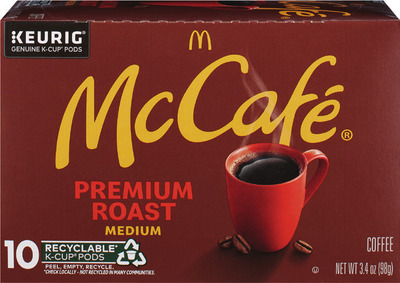 ALL McCafé, La Colombe, Green Mountain, Donut Shop, Swiss Miss, seasonal K-Cups 10 ct., Green Mountain or The Original Donut Shop coffee 12 oz.