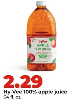 Hy-Vee 100% apple juice