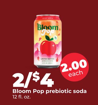 Bloom Pop prebiotic soda