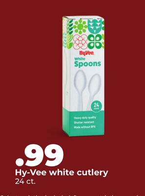 Hy-Vee white cutlery