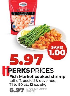 Fish Market cooked shrimp