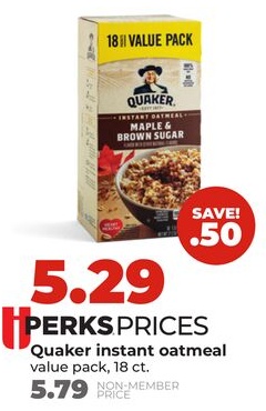 Quaker instant oatmeal value pack