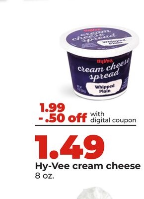 Hy-Vee cream cheese