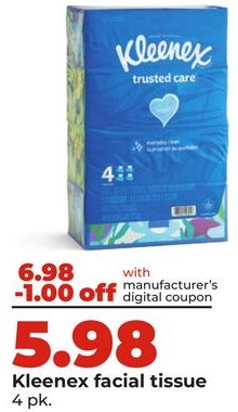 Kleenex facial tissue