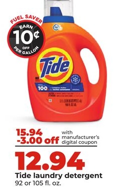 Tide laundry detergent