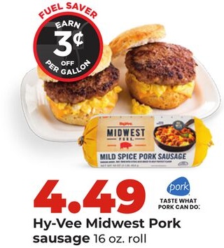 Hy-Vee Midwest Pork sausage