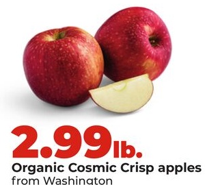 Organic Cosmic Crisp apples from Washington