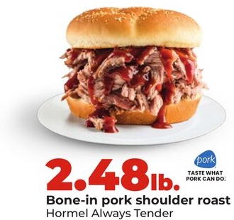 Bone-in pork shoulder roast