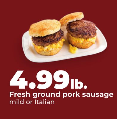 Fresh ground pork sausage