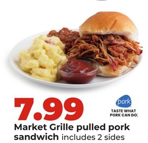 Market Grille pulled pork sandwich