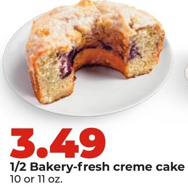 1/2 Bakery-fresh creme cake