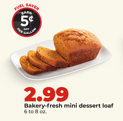 Bakery-fresh mini dessert loaf