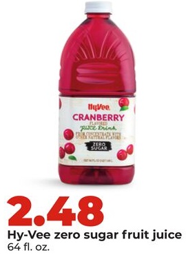 Hy-Vee zero sugar fruit juice
