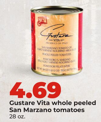 Gustare Vita whole peeled San Marzano tomatoes