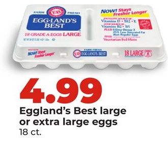 Eggland's Best large or extra large eggs