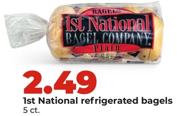 1st National refrigerated bagels