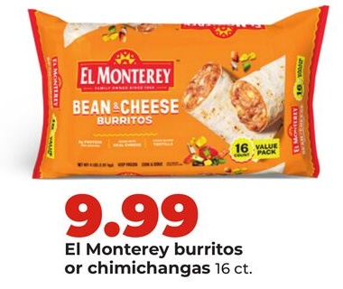 El Monterey burritos or chimichangas