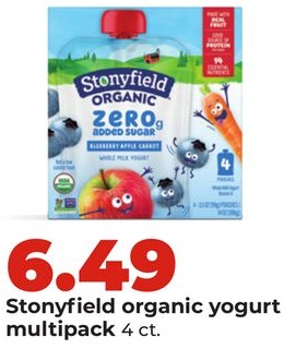 Stonyfield organic yogurt multipack