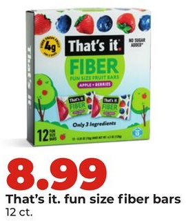That's it. fun size fiber bars