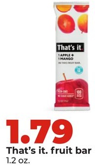That's it. fruit bar