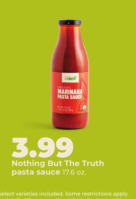 Nothing But The Truth pasta sauce