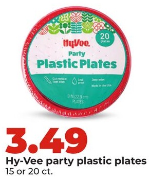 Hy-Vee party plastic plates