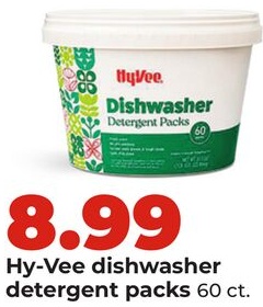 Hy-Vee dishwasher detergent packs