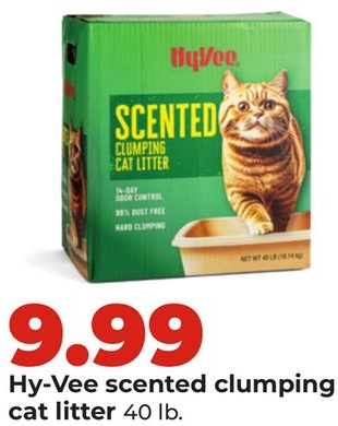 Hy-Vee scented clumping cat litter