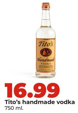 Tito's handmade vodka