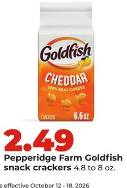 Pepperidge Farm Goldfish snack crackers