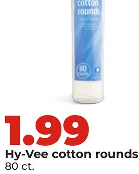 Hy-Vee cotton rounds