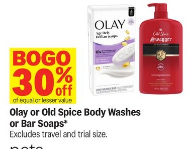 Olay or Old Spice Body Washes or Bar Soaps*