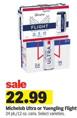 Michelob Ultra or Yuengling Flight*