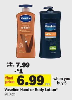 Vaseline Hand or Body Lotion*