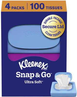 Kleenex 4 Pk. Snap & Go Facial Tissue*