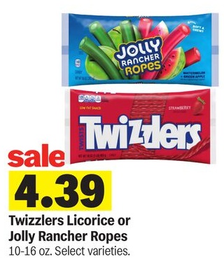 Twizzlers Licorice or Jolly Rancher Ropes