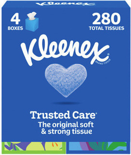 Kleenex 4 Pk. Facial Tissue Cubes 50-70 ct. or Flats* 120-160 ct.