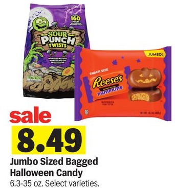 Jumbo Sized Bagged Halloween Candy