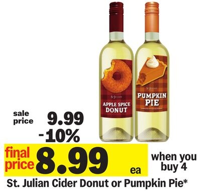 St. Julian Cider Donut or Pumpkin Pie*
